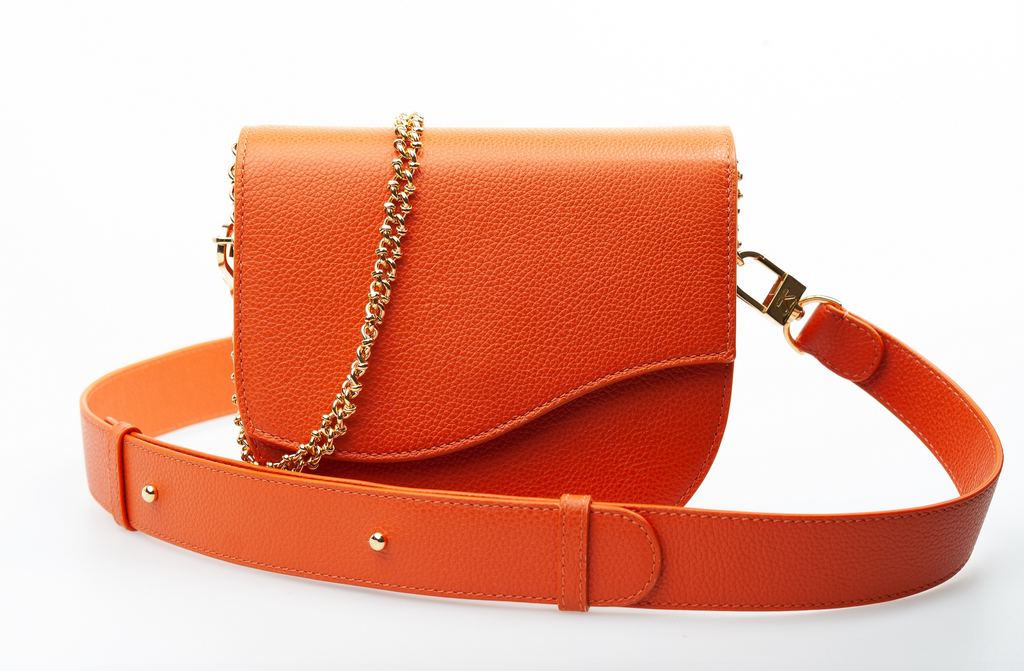 ARIANA WAVE SADDLE BAG - BURNT ORANGE