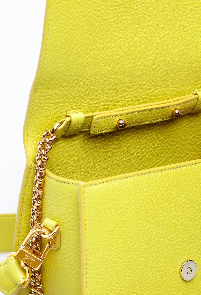 ELLA WAVE SADDLE BAG - CHARTREUSE