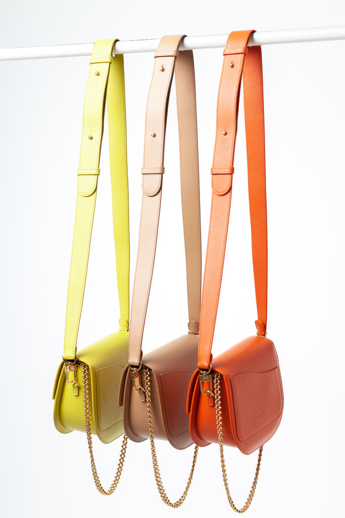 ARIANA WAVE SADDLE BAG - CHARTREUSE