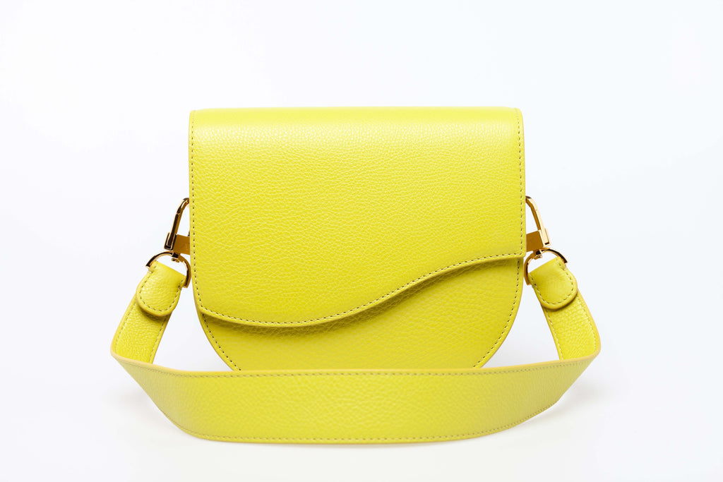 ELLA WAVE SADDLE BAG - CHARTREUSE