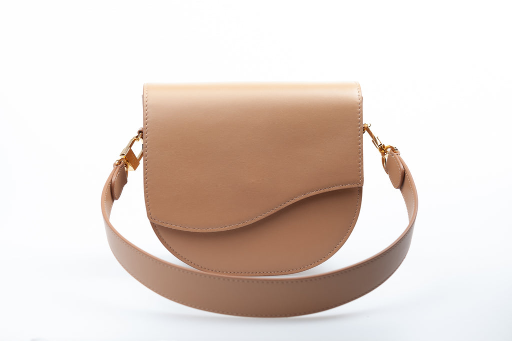 ELLA WAVE SADDLE BAG - CAPPUCCINO