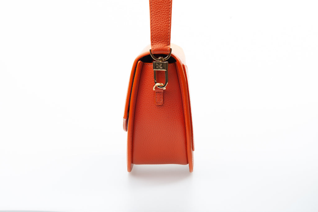 ARIANA WAVE SADDLE BAG - BURNT ORANGE